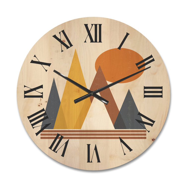 Bless international Solid Wood Wall Clock Wayfair